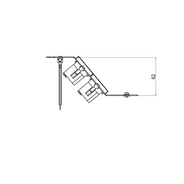 Produktbild UBD 160 166  -  Steckdoseneinsatz für 4 FLF inkl. 2x T13, weiss